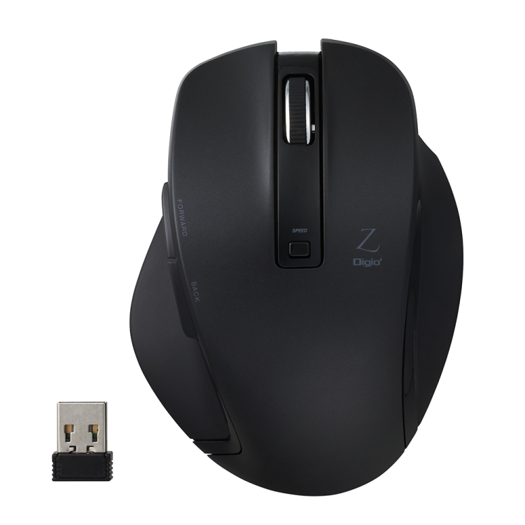 ナカバヤシ 無線5ボタンBlueLEDマウス ブラック MUS-RKF129BK　(tm)の商品画像2枚目