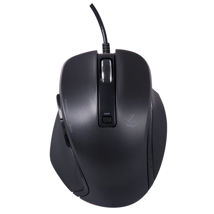 ナカバヤシ 小型有線5ボタンBlueLEDマウス ブラック MUS-UKF120BK　(tm)　の商品画像3枚目