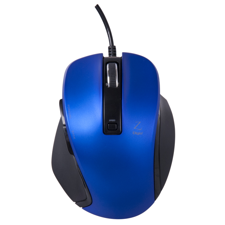 ナカバヤシ 小型有線5ボタンBlueLEDマウス ブルー MUS-UKF120BL　(tm)　の商品画像3枚目