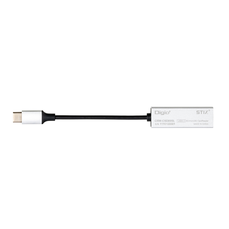 ナカバヤシ 【STIXシリーズ】USB2.0 Type-CアルミSD/microSDカードリーダー・ライター／シルバー CRW-CSD89SL　(tm)の商品画像6枚目