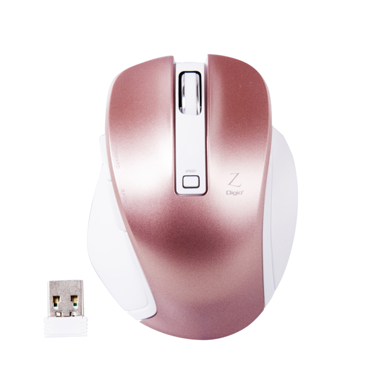 ナカバヤシ 小型無線5ボタンBlueLEDマウス ピンク MUS-RKF119P　(tm)　の商品画像3枚目