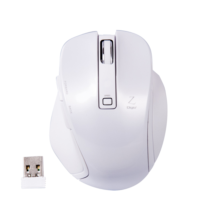 ナカバヤシ 小型無線5ボタンBlueLEDマウス ホワイト MUS-RKF119W　(tm)　の商品画像3枚目
