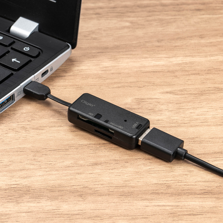 変換アダプタ付 USB2Type-CSDカードRW／ブラック CRW-CSD90BK　(tm)の商品画像10枚目