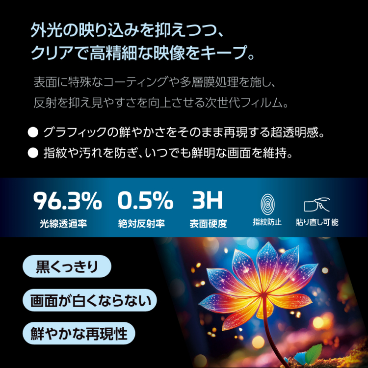ナカバヤシ　iPad Air 11インチ用フィルム　AR低反射・光沢　TBF-IPA241FLKAR　(tm)の商品画像3枚目
