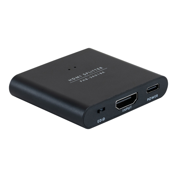ナカバヤシ　HDMI1入力2出力分配器／黒　PHB-2K01BK　(tm)の商品画像1枚目
