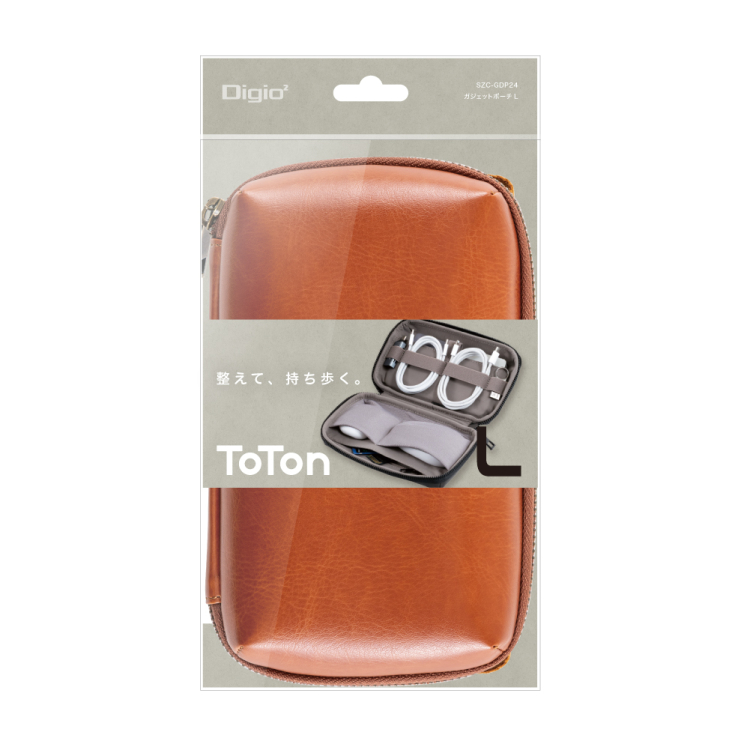 ナカバヤシ TOTON ガジェットケースL/ブラウン SZC-GDP24BR (tm)の商品画像4枚目