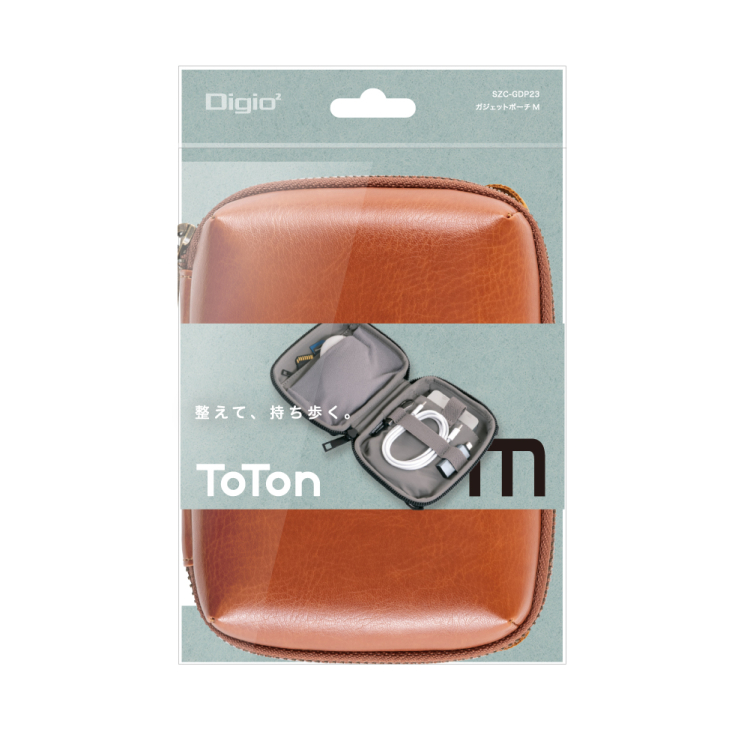 ナカバヤシ　TOTON　ガジェットケースM/ブラウン　SZC-GDP23BR　(tm)の商品画像4枚目