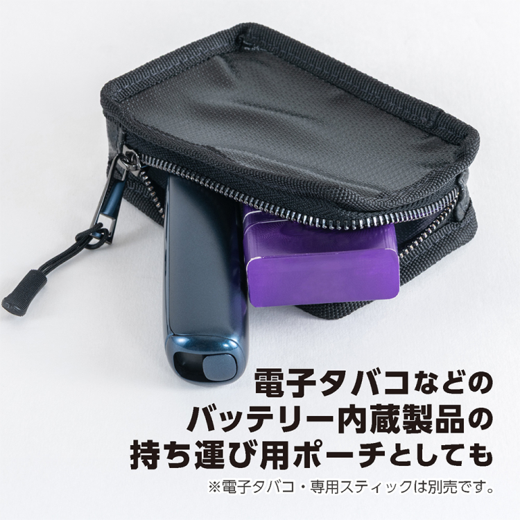 ナカバヤシ　耐火バッテリーポーチ　ケーブルホール付き　Sサイズ　CBT-02BK　(tm)の商品画像6枚目