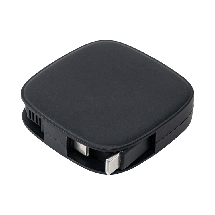 ナカバヤシ 片側巻取りケーブル Type-C PD60W/ブラック UPD-R04BK (tm)の商品画像1枚目