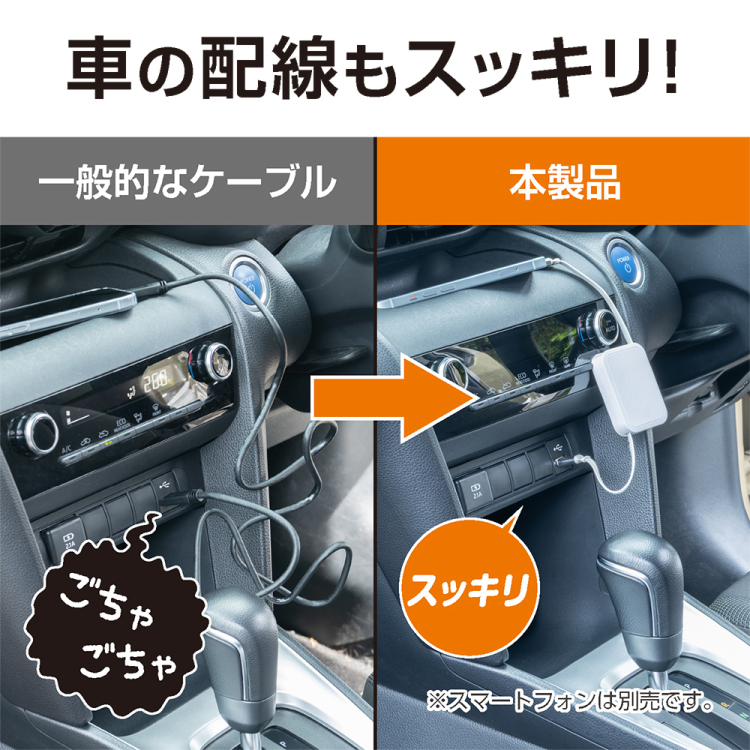 ナカバヤシ　Type-C巻き取りケーブル　PD240W　0.9m／ホワイト　UPD-R03W　(tm)の商品画像7枚目