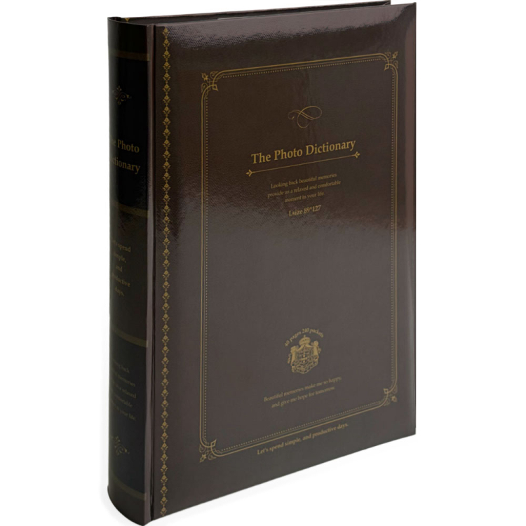 【WEB限定品】ナカバヤシ 背丸ブック式/L判3段/240枚収納(フォトディクショナリー)BPL-240-2-BR/EC ブラウン #103#