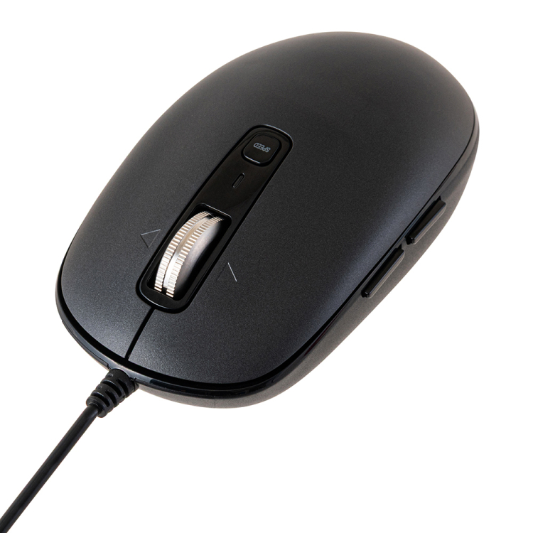 ナカバヤシ 【感動ホイールマウス】有線静音5ボタンBlueLEDマウス/ブラック MUS-UKF269BK (tm)の商品画像2枚目