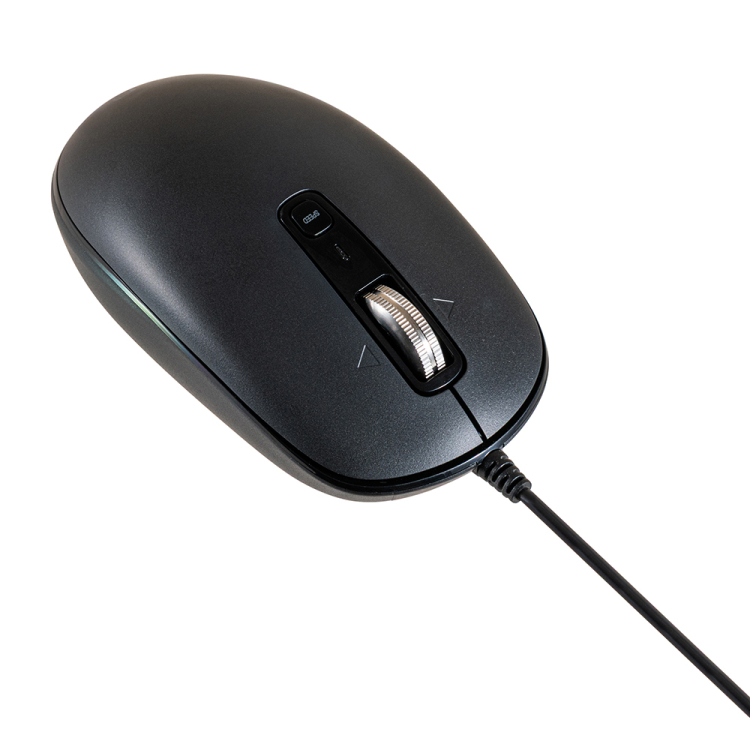 ナカバヤシ 【感動ホイールマウス】有線静音5ボタンBlueLEDマウス/ブラック MUS-UKF269BK (tm)の商品画像11枚目