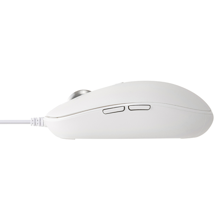 ナカバヤシ 【感動ホイールマウス】有線静音5ボタンBlueLEDマウス/ホワイト MUS-UKF269W (tm)の商品画像8枚目