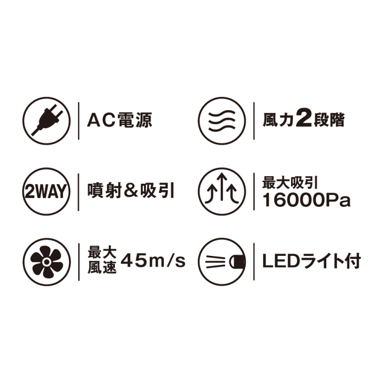 ナカバヤシ AC電動エアダスタークリーナー/ブラック DAD-501BK (tm)の商品画像12枚目