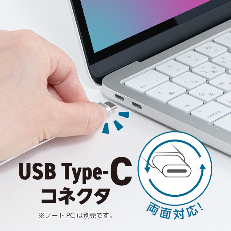 ナカバヤシ 巻取りケーブル付USB PD充電器 35W ホワイト JYU-ACR0135W (tm)の商品画像14枚目