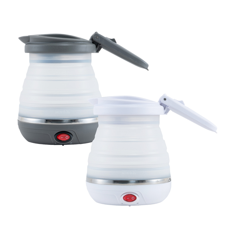 ナカバヤシ 折りたためる電気ケトル 転倒湯漏れ防止 600ml/グレー MBE-TK06GY (tm)の商品画像18枚目