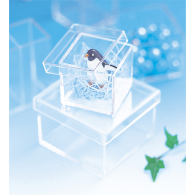 ナカバヤシ キャパティ ソリッド スクエア/フタ付タイプ CSD-BK1 クリア