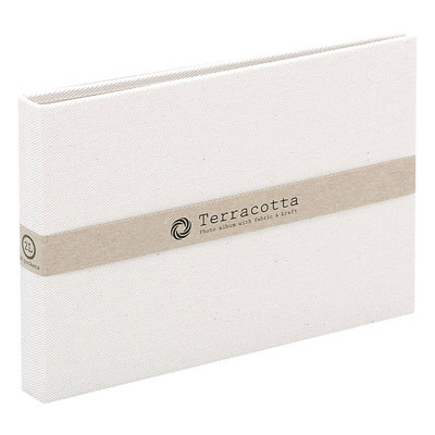 布クロスアルバム Terracotta【テラコッタ】 ナカバヤシ/ポケットアルバム/2L判ヨコ/ホワイト TER-2LP-85-W