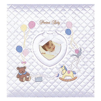 \アルバムづくり応援キャンペーン中!/ 【★刺繍名入れ代込】ナカバヤシ フエルアルバム L 誕生ワンダフルベビー ア-OLB-807/N-W ホワイト