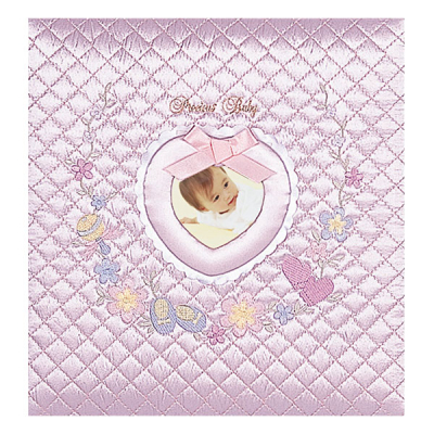＼アルバムづくり応援キャンペーン中!／ 【★刺繍名入れ代込】ナカバヤシ フエルアルバム L 誕生ワンダフルベビー ア-OLB-807/N-P ピンク