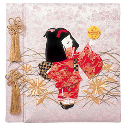 \アルバムづくり応援キャンペーン中!/ 【★刺繍名入れ代込】【ナカバヤシ WEB限定品】フエルアルバム 名作コレクション 雅 女の子 IT-LB-15-G