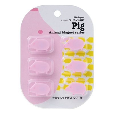 ナカバヤシ アニマル マグネット  AMG-F01PI（ブタ)