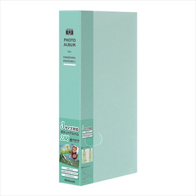 ナカバヤシ フォトホルダー / L判288枚 シャーベットカラー PHL-1288-G/G ミント / 写真 収納 大容量 フォトアルバム