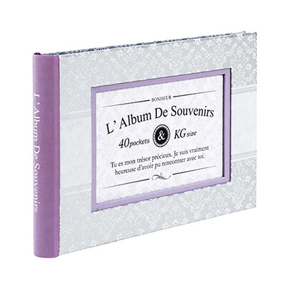 ナカバヤシ ウィンドウカバーアルバム　KG判1段40枚　エレガント ア-FTPW-104-V バイオレット