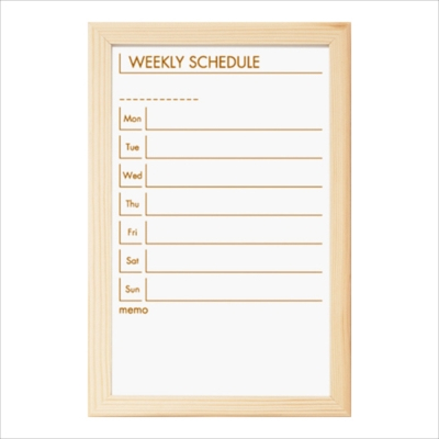 ナカバヤシ ウッドスケジュールボード W220×H330×D14mm SBM-E3322NMナチュラル木目