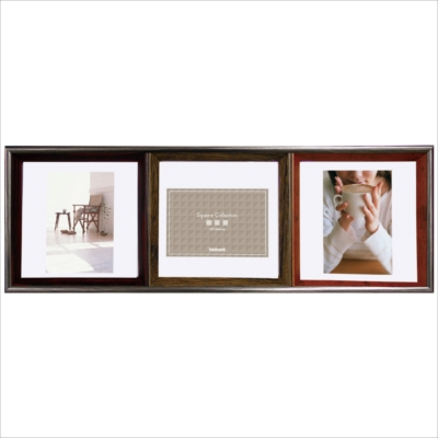 スクエアフォト【流線】20cm正方形フレーム（ブラウン）