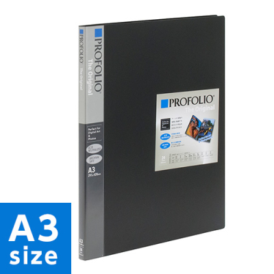 ナカバヤシ プロフォリオ ポケットアルバム / A3判 24ポケット(48枚収納) ブラック IA-12-A3N