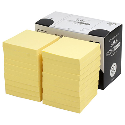 ナカバヤシ パンダのパッケージ付箋 20冊パック イエロー FSP7575-20Y