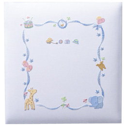 ＼アルバムづくり応援キャンペーン中!／ 【★刺繍名入れ代込】ナカバヤシ フエルアルバム 誕生用　ハッピーアニマル　アH-LB-801