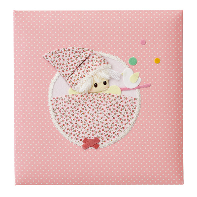 \アルバムづくり応援キャンペーン中!/ 【★刺繍名入れ代込】ナカバヤシ フエルアルバム 誕生用 メリー A-LBP-3501-P ピンク