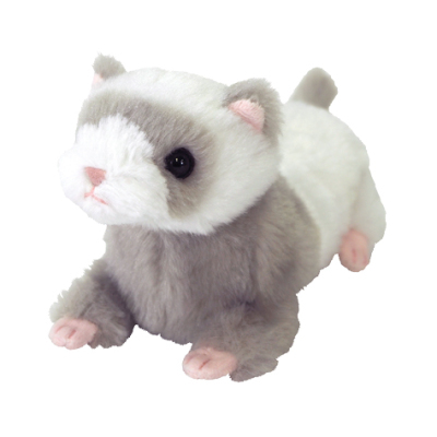 サンレモン　フラッフィーズ ぬいぐるみ S フェレット  P-6552