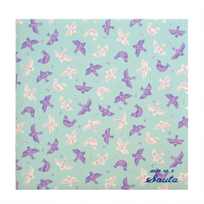 【☆受注生産品】【ナカバヤシ WEB限定品】 フエルアルバム テキスタイル シリーズ バードランド ブルー YJ-LB-43