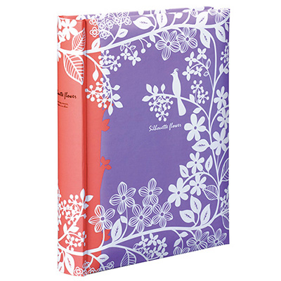 ナカバヤシ 背丸ポケットアルバム・L判2段160枚収納) シルエットフラワー BPL-160-3-P ピンク