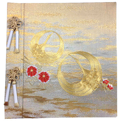 【★刺繍名入れ代込】ナカバヤシ フエルアルバム 婚礼用 金華鶴 金駒鶴 ア-LK-121-1