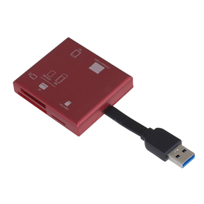 ナカバヤシ USB3.2Gen1マルチカードリーダー・ライター【CRW-37M87シリーズ】レッド CRW-37M87R　(tm)　
