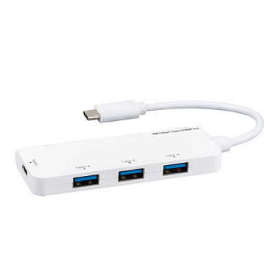 ナカバヤシ USB3.2Gen1　Type-C 4ポート変換ハブ／ホワイト UH-C3404W　(tm)　