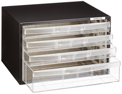 ナカバヤシ アバンテケースA4 横型 4段 AL-W4-D黒