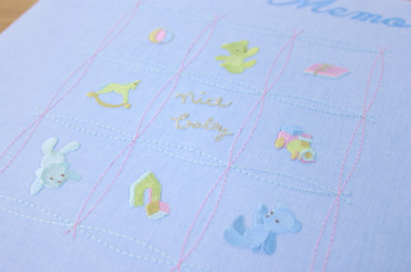 ＼アルバムづくり応援キャンペーン中!／ 【★刺繍名入れ代込】【ナカバヤシ WEB限定品】フエルアルバム 名作コレクション ナイスベビー IT-LB-02-B ブルー