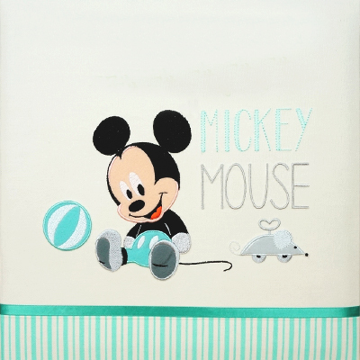 \アルバムづくり応援キャンペーン中!/ 【★刺繍名入れ代込】ナカバヤシ フエルアルバム プラコート台紙(ベビーミッキー) IT-LB-10-1