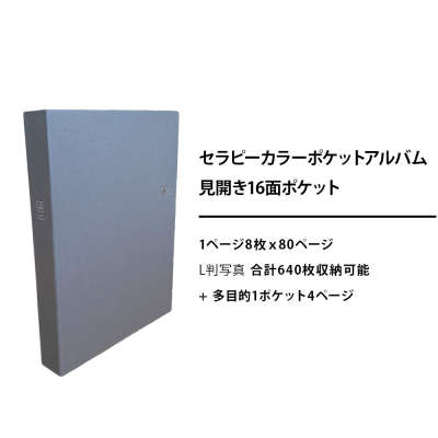 ナカバヤシ セラピーカラー 8面ポケットアルバム L判640枚収納 TCPK-8L-640-SV ベージュ
