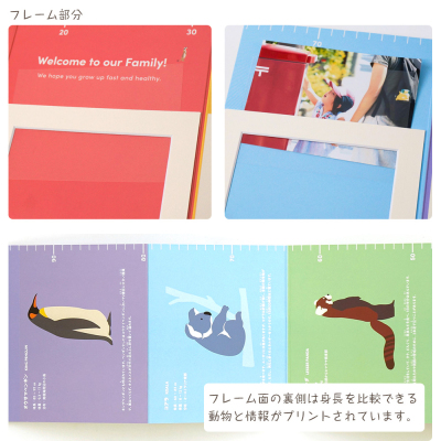 【WEB限定品】【刺しゅう名入れなし】ナカバヤシ 身長記録アルバム IT-H-ALBUM【取寄品】