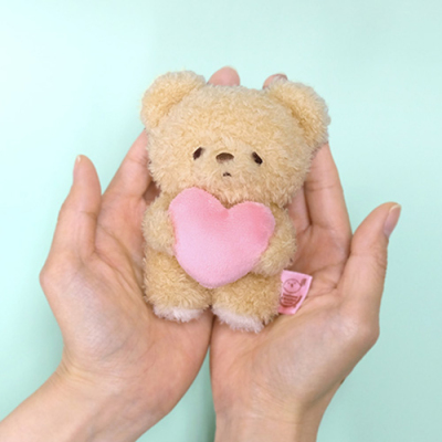 サンレモン　ふわふわたっとん ぬいぐるみ SS はーと うさぎ PK P-8972