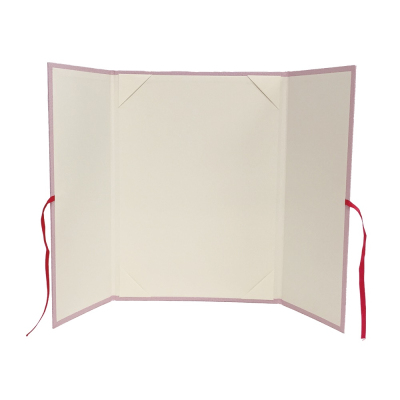 ナカバヤシ　証書ファイル観音開きリボン付きＡ４ピンク　FSK-A4P