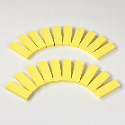 パッケージ付箋　75×25ｍｍ・20冊パック／イエロー　FSP7525-20Y