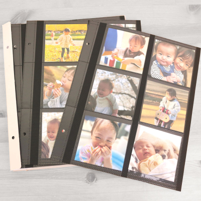 【WEB限定品】ナカバヤシ WBA-6SQアルバム　専用替台紙 ／ リフィル ましかく2列3段 WBA-6SQ-D10